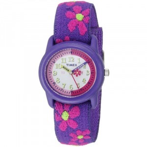 Timex Kid's Analog 28 mm Elastic Fabric Strap Watch - PURPLE