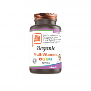 The Good Guru Organic Multivitamin for Women, Vegan Multivitamin Capsules - Multivitamin Capsules for Women with 18 Essential Active Vitamins & Minerals - (90 Capsules)