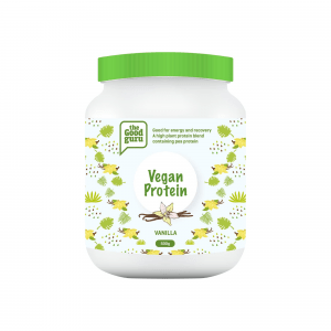 The Good Guru Vegan Protein Powder Blend | Contains Organic Turmeric | Plant Protein Powders | Lactose Free | Dairy Free Shake in Vanilla, Strawberry, Wild Berries & Coconut (Vanilla)