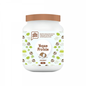The Good Guru Vegan Protein Powder Blend | Contains Organic Turmeric | Organic Pea Protein Powder | Lactose Free | Dairy Free Shake in Vanilla, Strawberry, Wild Berries & Coconut (Coconut)