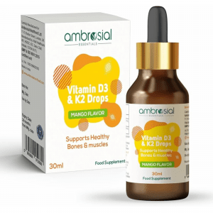 Ambrosial Vitamin D3 K2 Drops Liquid Supplement - 30 ml